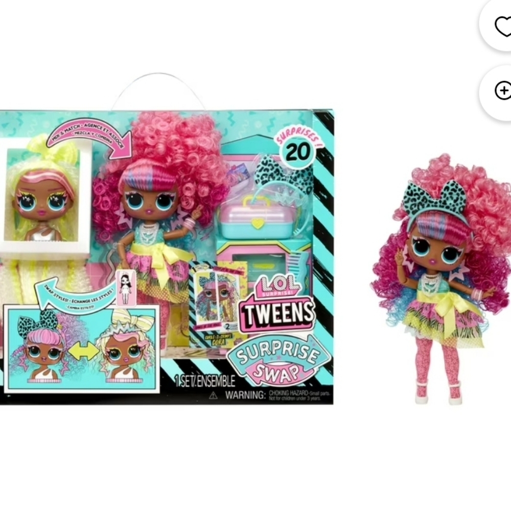 LOL Surprise Tweens Surprise Swap Curls-2-Crimps Cora Fashion Doll, 20+ Surprise - Picture 4 of 9